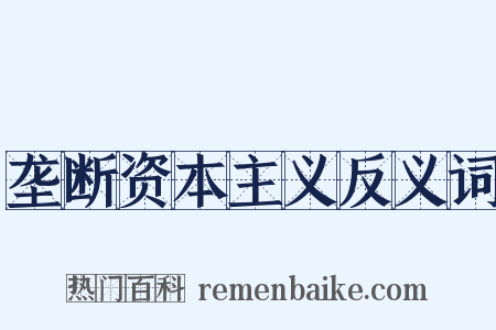 垄断资本主义反义词是什么意思的图片